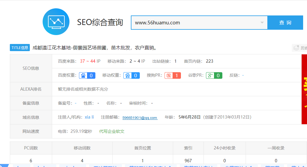 成都花木，成都苗木简单的指导直接上百度首页